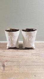 Des Pots bloempotjes, Huis en Inrichting, Wit, Aardewerk of Porselein, Ophalen of Verzenden, Zo goed als nieuw