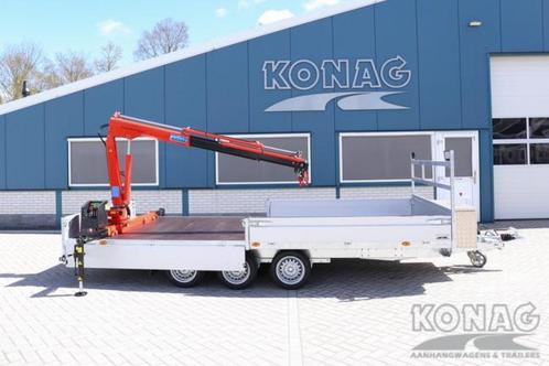 Konag plateauwagen met laadkraan, Auto diversen, Aanhangers en Bagagewagens, Nieuw
