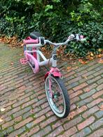 B-Twin kinderfiets 16 inch wit roze, Fietsen en Brommers, Ophalen, Zo goed als nieuw, 16 inch