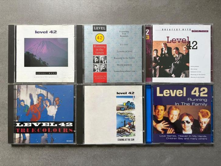 Level 42 (6x)- True Colours, Greatest Hits, Running Family, Cd's en Dvd's, Cd's | Pop, 1980 tot 2000, Ophalen of Verzenden