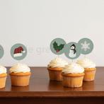 Kerst prikkers - printbare toppers voor hapjes en traktaties, Diversen, Verzenden, Nieuw