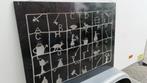Plexiglas ABC-paneel met figuurtjes – 100x75 cm, Ophalen, Gebruikt