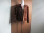 Pauw luipaard print jasje maat XL, Kleding | Dames, Jassen | Winter, Bruin, Verzenden, Maat 46/48 (XL) of groter, Pauw