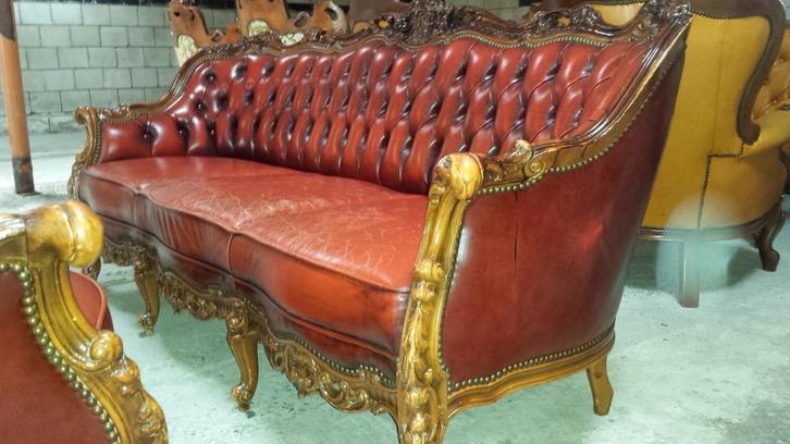 CHESTERFIELD BAROK leder, Antiek en Kunst, Antiek | Meubels | Stoelen en Banken, Ophalen