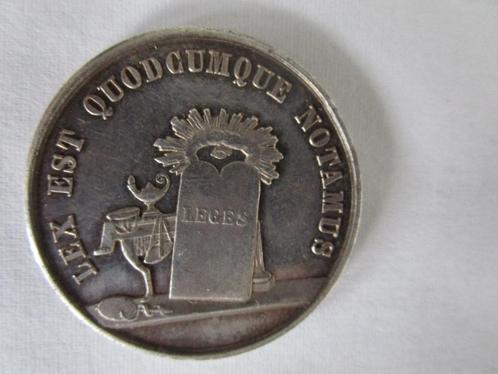 Zilver medaille/penning Chambre Del Notaires Dept Aisne, Postzegels en Munten, Penningen en Medailles, Zilver, Buitenland, Verzenden
