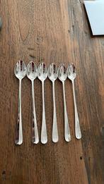 Verzilverde ijslepels / dessertlepels Hollands glad, Ophalen of Verzenden, Zo goed als nieuw, Zilver