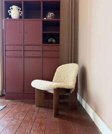 Chisel lounge chair - HAY - Sheepskin Walnut beschikbaar voor biedingen