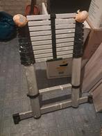 Telescoopladder - compact en handig! Mag weg, Doe-het-zelf en Verbouw, Ladders en Trappen, Ophalen, Gebruikt, Ladder, Opvouwbaar of Inschuifbaar