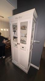 Witte buffetkast met glazen deuren - Riviera Maison, Ophalen, Gebruikt, 100 tot 150 cm, Met lade(s)