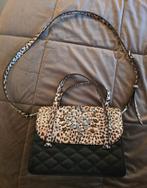 Guess flap tas zwart met panter print, Ophalen of Verzenden, Nieuw, Zwart, Schoudertasje