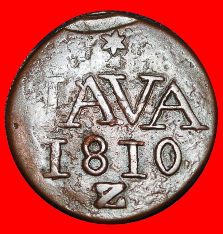 Ⰿ NAPOLEON (1806-1811): JAVA NETHERLANDS INDIES DUIT 1810Z!, Postzegels en Munten, Munten | Azië, Losse munt, Zuidoost-Azië, Ophalen of Verzenden