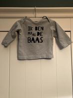 Prenatal longsleeve blauw wit ik ben nu al de baas maat 68, Kinderen en Baby's, Babykleding | Maat 68, Gebruikt, Jongetje of Meisje