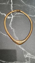 Vintage Goudkleurige Omega Ketting – Jaren 80, Goed, Sieraden, Tassen en Uiterlijk, Kettingen, Ophalen of Verzenden, Goud, Overige materialen