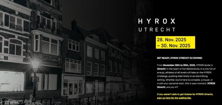 Hyrox doubles mixed Utrecht 29 november, Tickets en Kaartjes, Evenementen en Festivals, Twee personen