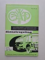 C.A.P. SCHOONHOVEN DIENSTREGELING INGAANDE - 2 & 9 OKT. 1960, Verzamelen, Ophalen of Verzenden, Zo goed als nieuw, Bus of Metro