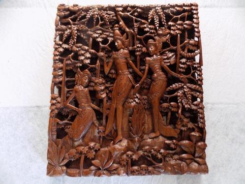 houtsnijwerk indonesisch javaans balinees indie vintage 1950, Antiek en Kunst, Kunst | Beelden en Houtsnijwerken, Ophalen of Verzenden