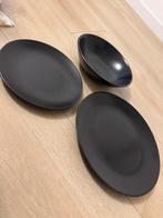 Nieuw, 18 stuks zwarte borden set, Huis en Inrichting, Keuken | Servies, Ophalen, Nieuw, Overige stijlen, Bord(en)