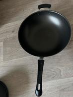 Wokpan - Zo goed als nieuw, Huis en Inrichting, Inductieplaat, Aluminium, Ophalen of Verzenden, Zo goed als nieuw
