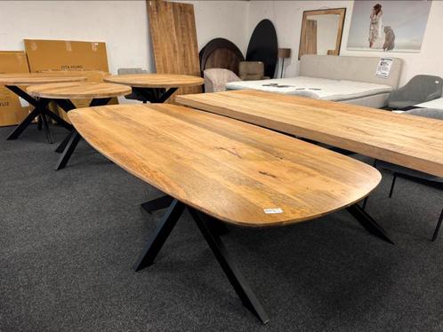 Tafel deens ovaal mangohout 200cm b-keus daarom 225,-, Huis en Inrichting, Tafels | Eettafels, Nieuw, 100 tot 150 cm, 200 cm of meer