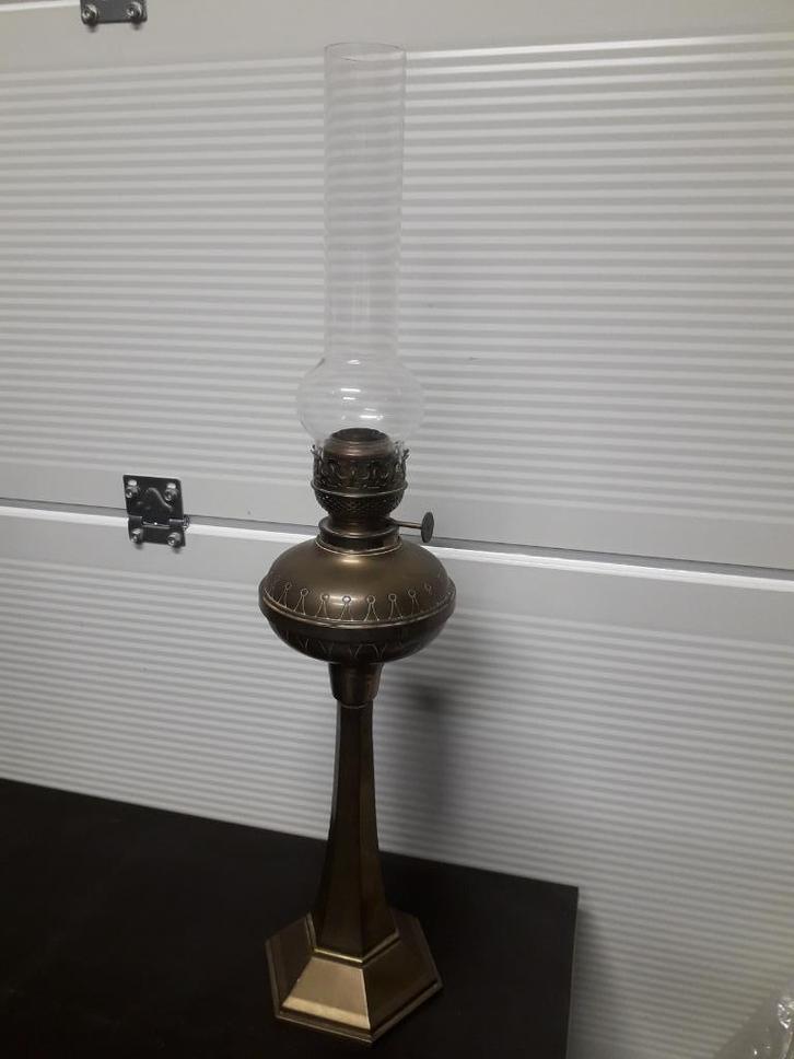ANTIEKE KOPEREN JUGENDSTIL OLIELAMP I.Z.G.ST hoog 73 CM !!, Antiek en Kunst, Antiek | Koper en Brons, Koper, Ophalen of Verzenden