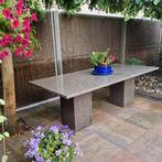 Granieten tuintafel 220x100, Tuin en Terras, Tuintafels, Ophalen, Zo goed als nieuw, Rechthoekig, Overige materialen