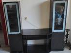Zwarte tv meubel / kast, Ophalen, Gebruikt, 70 tot 120 cm