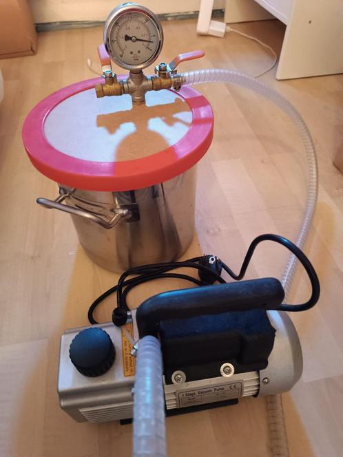 Vacuümpomp Compleet Systeem VP115, 3 Pa, 0.25 HP met 6L pot, Hobby en Vrije tijd, Overige Hobby en Vrije tijd, Zo goed als nieuw