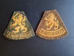 Twee mouwleeuwen Landmacht ,emblemen, Verzamelen, Militaria | Algemeen, Ophalen of Verzenden, Landmacht, Nederland, Embleem of Badge