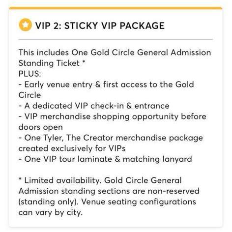 2 VIP packages + tickets Tyler, the Creator - 15/5, Tickets en Kaartjes, Concerten | Pop, Eén persoon, Mei