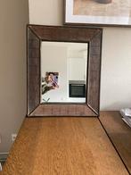 Vintage Spiegel van hout/riet met Haken, Huis en Inrichting, Woonaccessoires | Spiegels, Ophalen, Gebruikt, Minder dan 100 cm