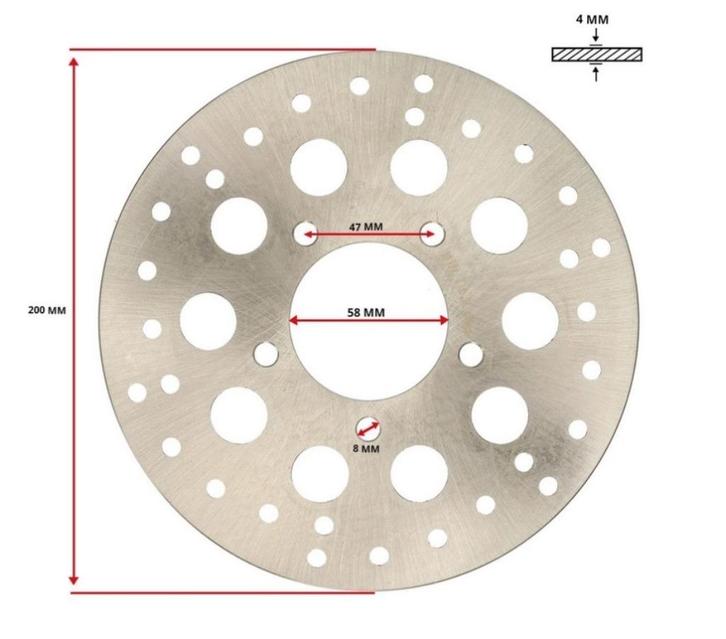 NIEUWE Achter Remschijf 200mm Rieju RS1 Evolution 200x58x4,7, Fietsen en Brommers, Brommeronderdelen | Algemeen, Nieuw, Ophalen of Verzenden