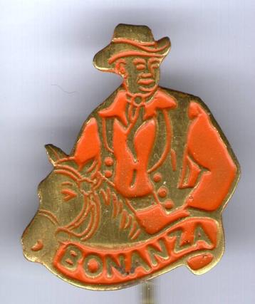 Bonanza Ben oranje op koper TV/stripfiguur speldje ( R_059 ) beschikbaar voor biedingen