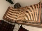 Elektrisch verstelbaar bed eenpersoonsbed 90x200, Huis en Inrichting, Ophalen, 90 cm, Eenpersoons, Bruin