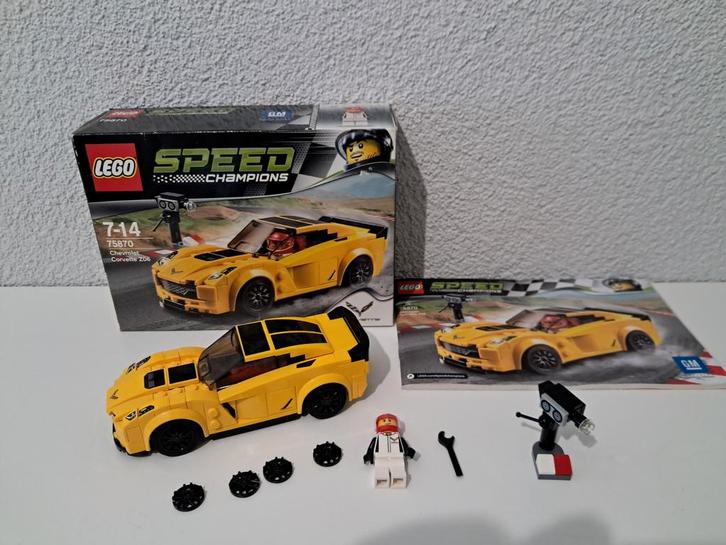 Lego Speed Champions 75870 - Chevrolet Corvette Z06, Kinderen en Baby's, Speelgoed | Duplo en Lego, Zo goed als nieuw, Lego, Complete set