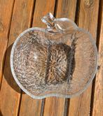 Vintage jaren 70 appel saladeschaal / serveerschaal glas, Antiek en Kunst, Ophalen of Verzenden