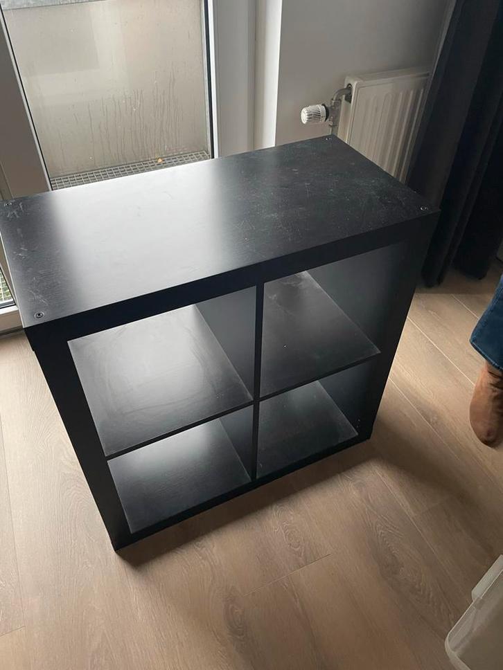 Zwarte Kasten Kubus, Huis en Inrichting, Kasten | Boekenkasten, Gebruikt, 50 tot 100 cm, Minder dan 100 cm, 25 tot 50 cm, Met plank(en)