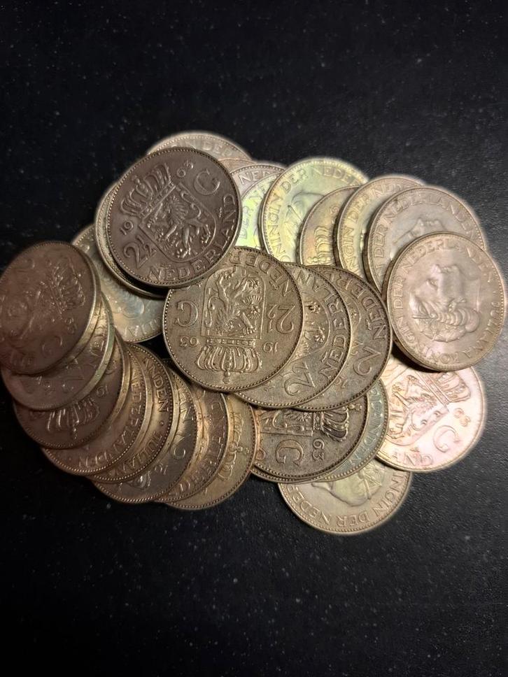 Beleggerslot zilveren Rijksdaalders 1963 en 1964. 60 stuks, Postzegels en Munten, Munten | Nederland, Setje, 2½ gulden, Koningin Juliana