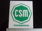 sticker CSM steenbergen logo, Verzamelen, Verzenden, Zo goed als nieuw, Bedrijf of Vereniging