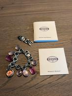 Fossil Horloge Armband met Bedels, Gebruikt, Fossil, Ophalen of Verzenden, Met strass