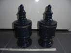2 kobaltblauw aardewerk potten, doorsnee 13H30cm, Overige typen, Ophalen of Verzenden, Zo goed als nieuw, Overige stijlen