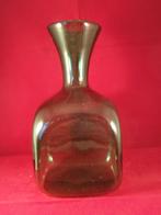 E23 Grote handgeblazen halsvaas karaf gepolijste pontil, Gebruikt, Ophalen of Verzenden, Glas, Minder dan 50 cm
