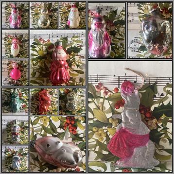 Oude kerstballen en figuren uit Oekraïne bij Puurnostalgie beschikbaar voor biedingen