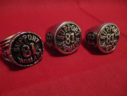 Hells Angels en Nomads ring, Sieraden, Tassen en Uiterlijk, Ringen, Nieuw, Heer, 20 of groter, Zilver, IJzer of Staal, Verzenden