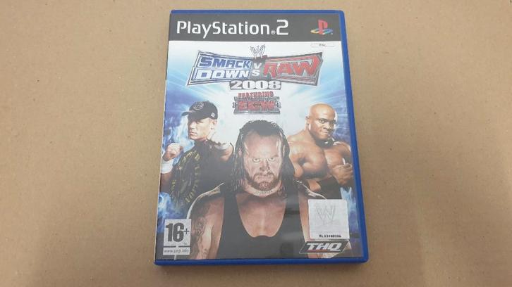 Playstation 2 - Smackdown vs Raw 2008, Spelcomputers en Games, Games | Sony PlayStation 2, Zo goed als nieuw, Vechten, 1 speler