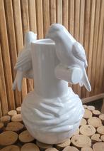 Witte vaas met vogeltjes - Nieuw!, Huis en Inrichting, Woonaccessoires | Vazen, Wit, Aardewerk of Porselein, Nieuw, Ophalen of Verzenden