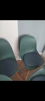 Groene eetkamerstoelen, Huis en Inrichting, Stoelen, Ophalen of Verzenden, Gebruikt, Overige kleuren, Vier