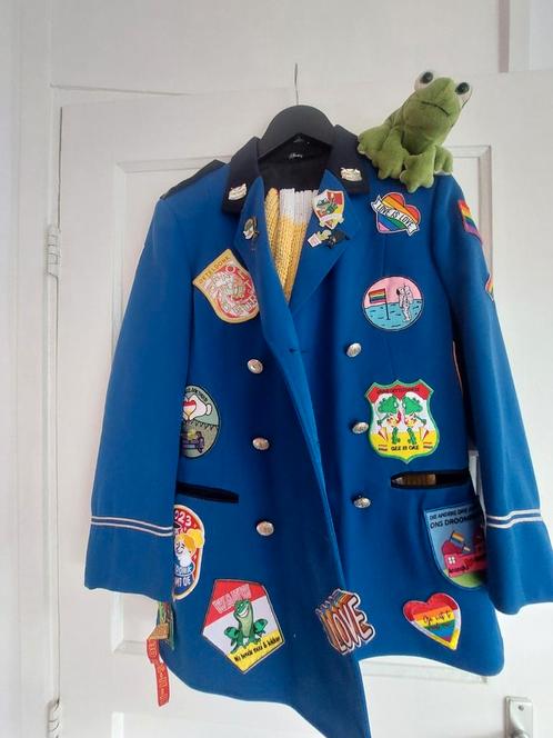 Blauw Orchestra Oeteldonk Jas (S), Kleding | Heren, Carnavalskleding en Feestkleding, Zo goed als nieuw, Carnaval, Ophalen of Verzenden