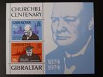 Gibraltar 1974 Winston Churchill blok, Ophalen of Verzenden, Postfris