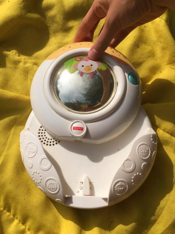 Babymuziek met spiegel en licht, Kinderen en Baby's, Babyfoons, Zo goed als nieuw, 250 meter of meer, Ophalen of Verzenden