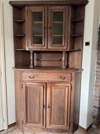 Massief eikenhouten hoekkast 120x215cm, Ophalen, Gebruikt, 100 tot 150 cm, 200 cm of meer